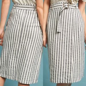 Anthropologie Striped Pencil Skirt